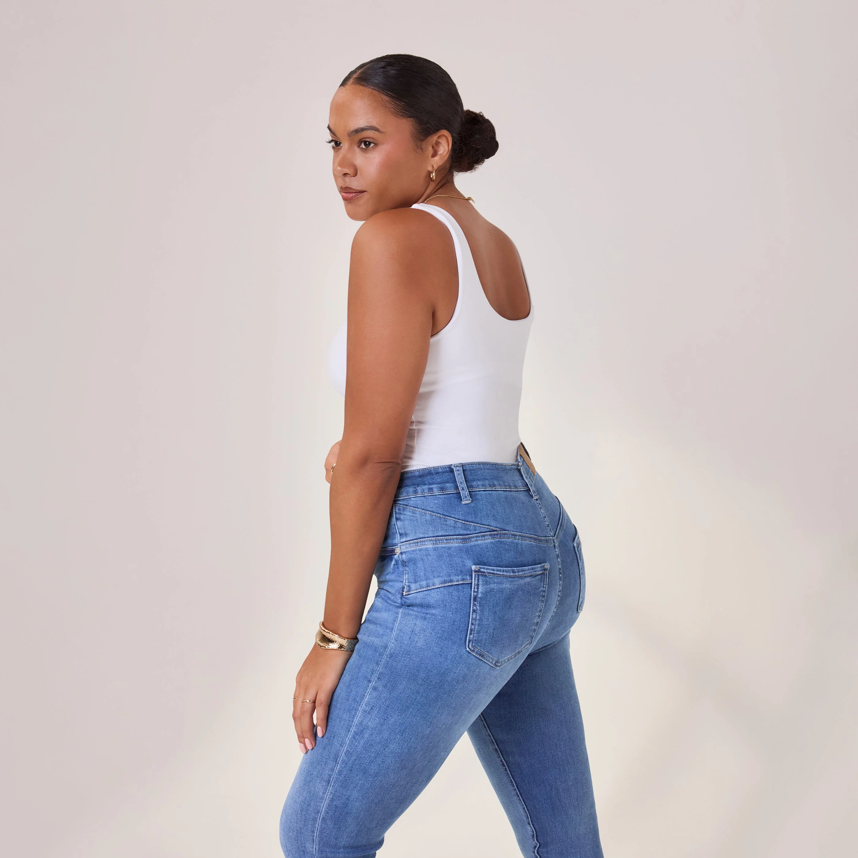 Lift & Shape Jeans - Mid Blue - Image 5