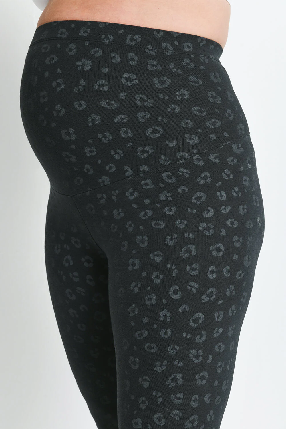 Maternity Everyday Leggings - Black Animal Print - Image 5