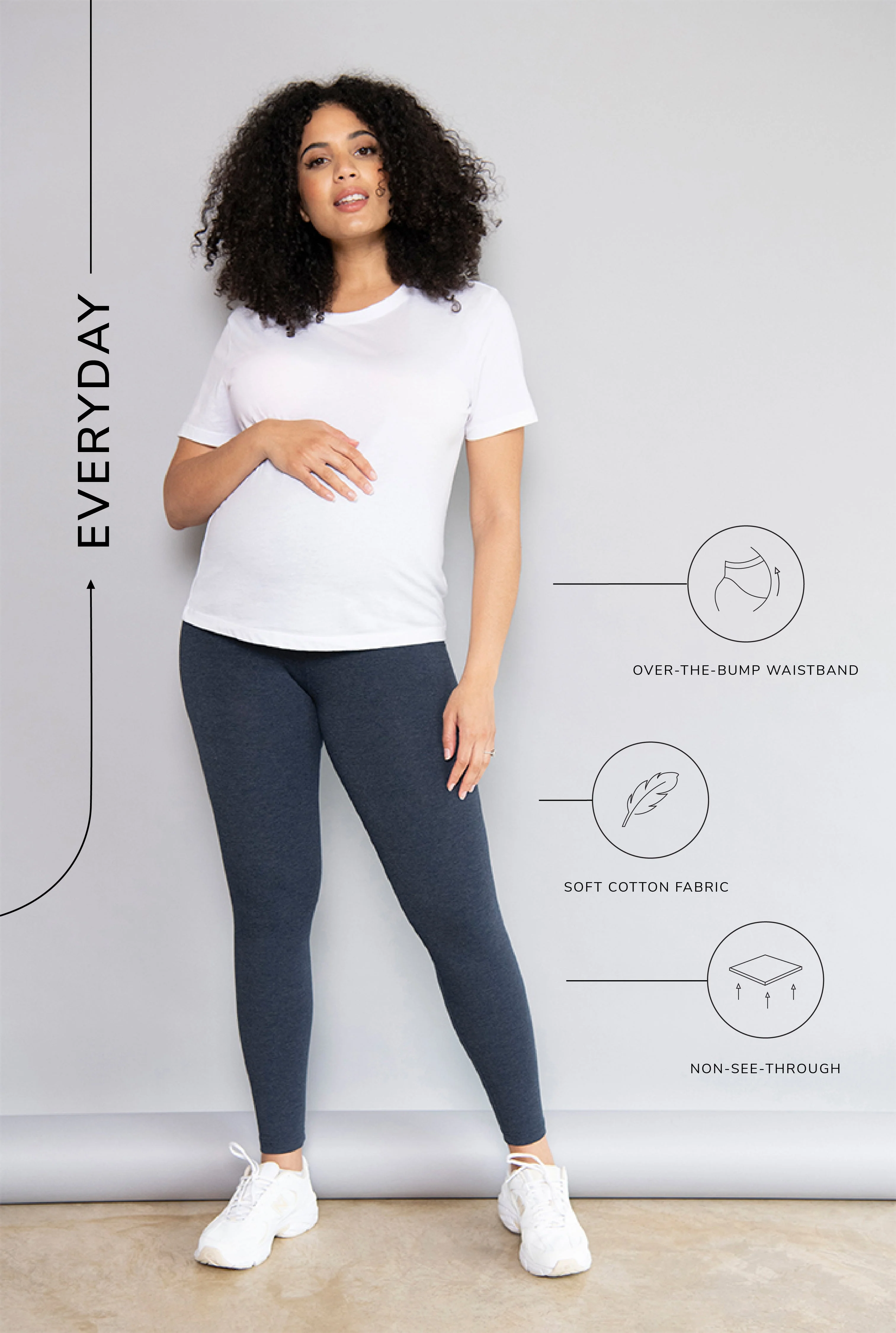 Maternity Everyday Leggings - Infinity Blue - Image 3
