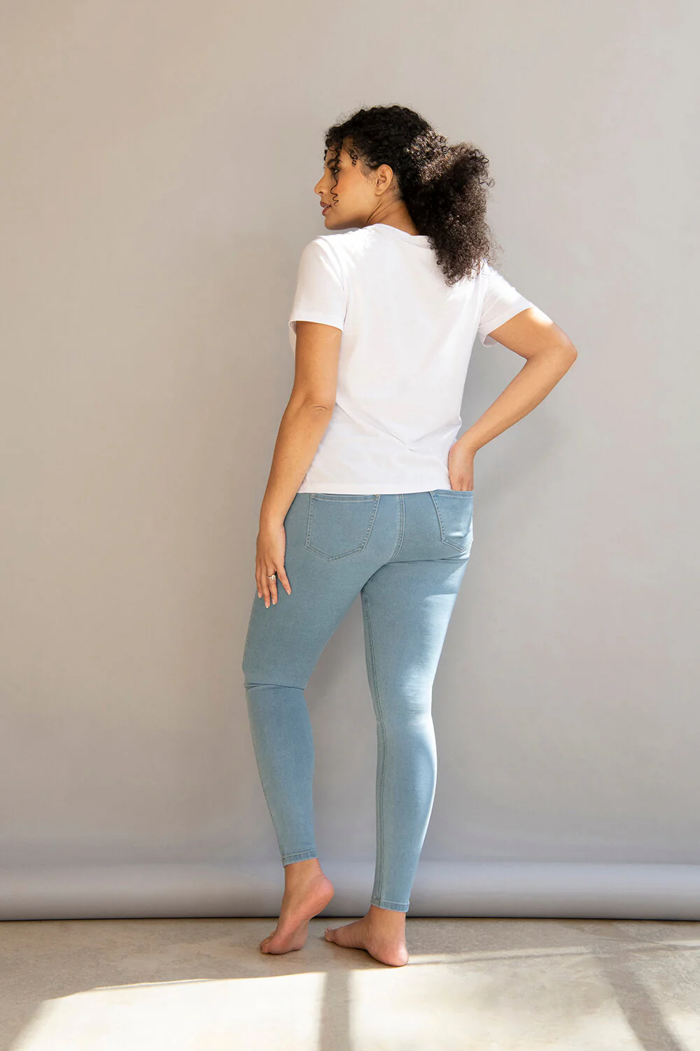 Maternity Jeggings - Light Blue - Image 3