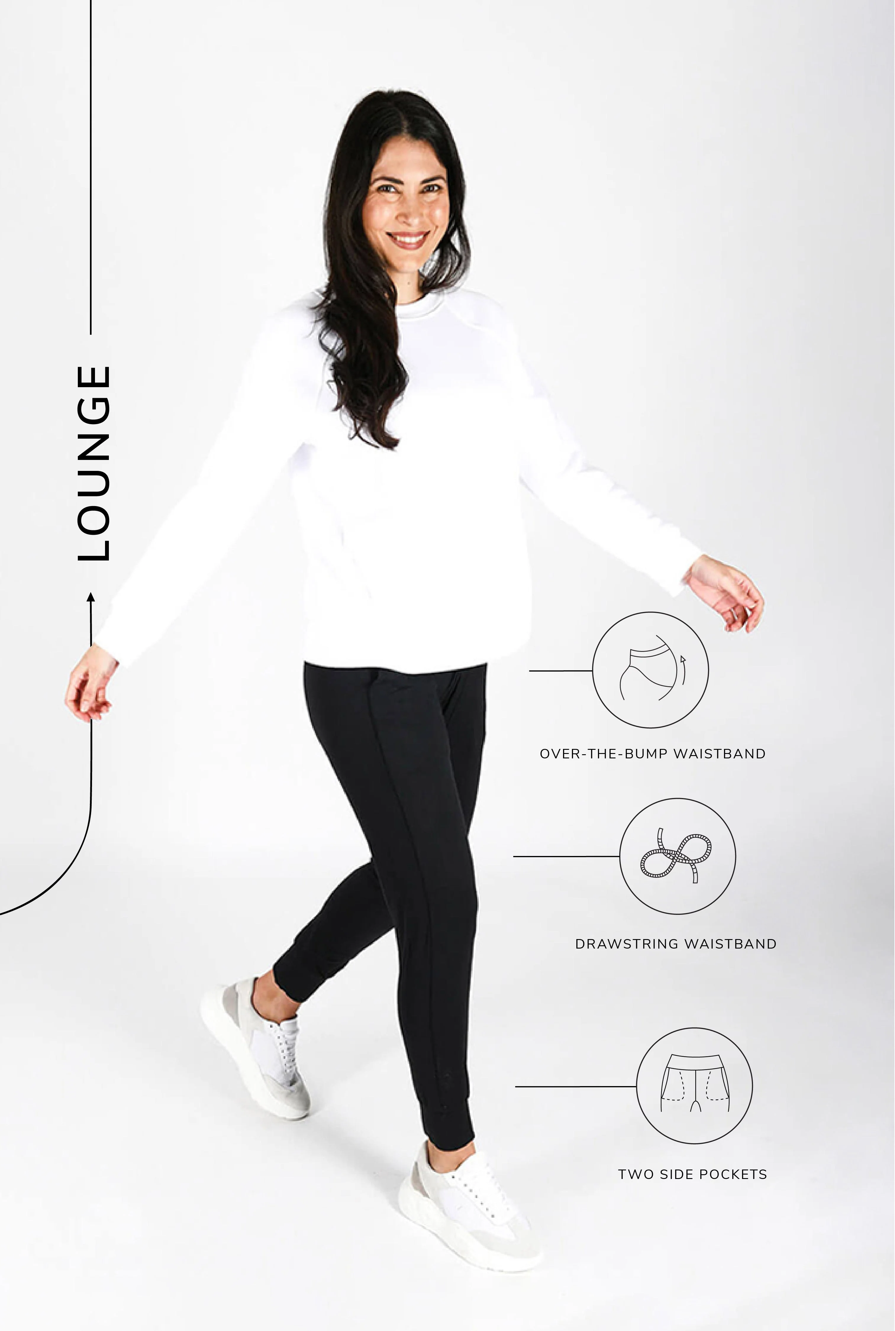 Maternity Recharge Joggers - Midnight Black - Image 6