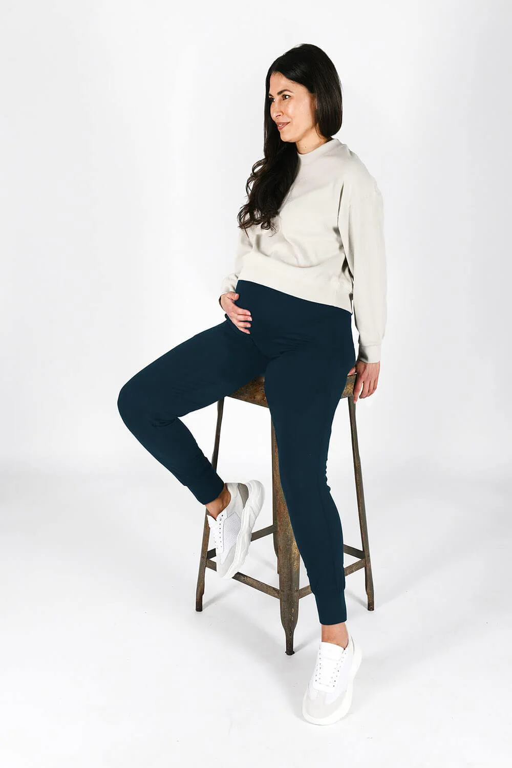 Maternity Recharge Joggers - Navy Blue - Image 5