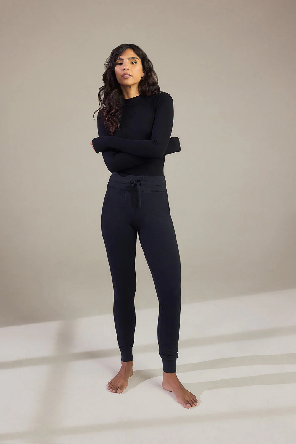 Recharge High Waisted Joggers - Midnight Black - Image 3