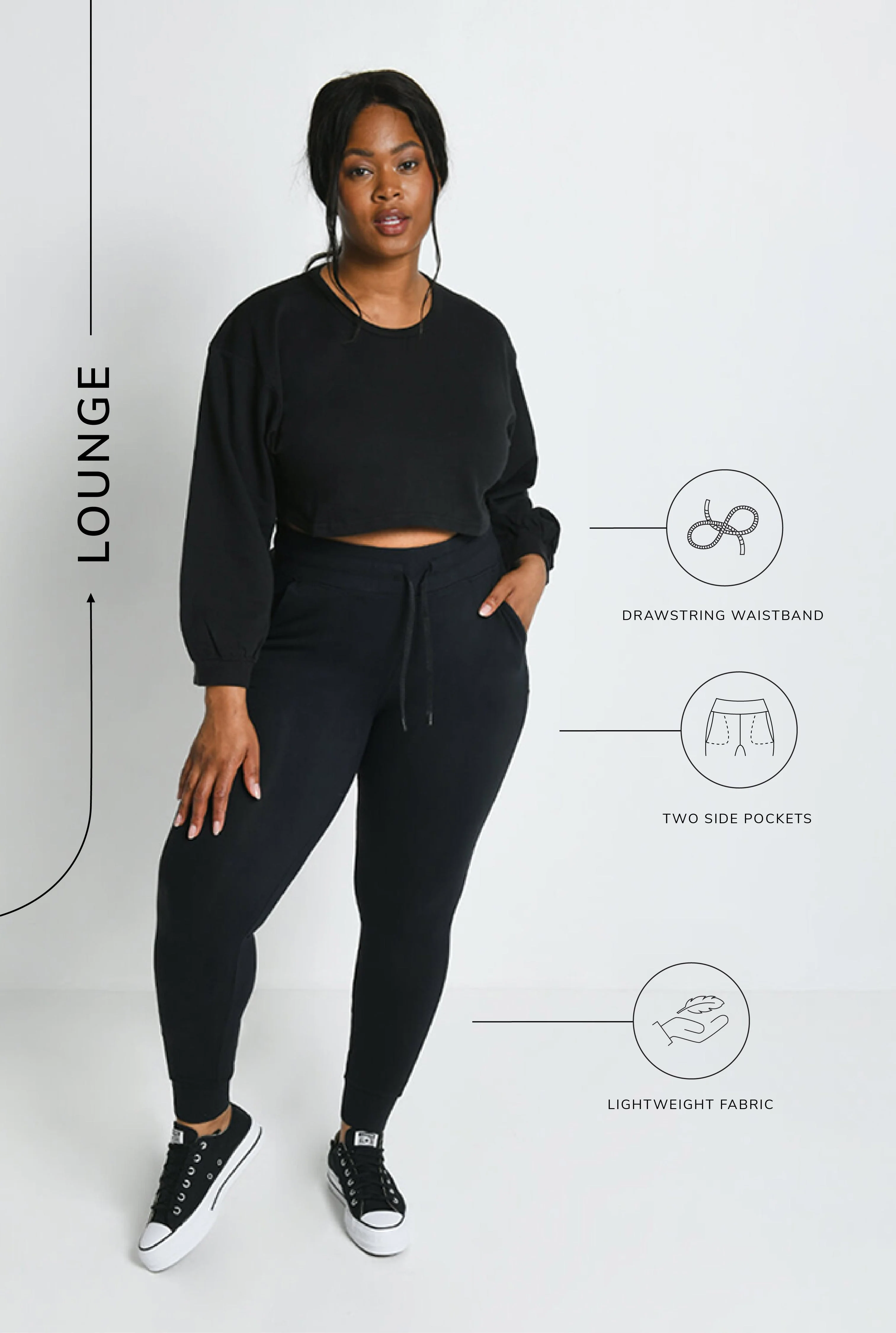 Recharge High Waisted Joggers - Midnight Black - Image 5
