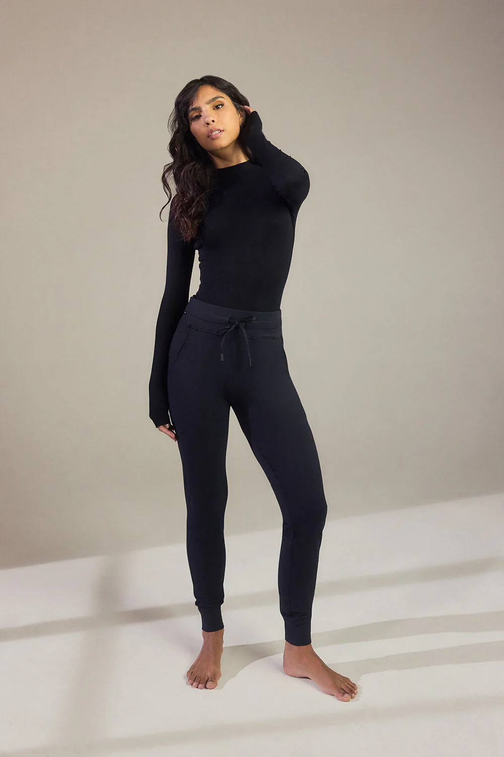 Recharge High Waisted Joggers - Midnight Black - Image 7
