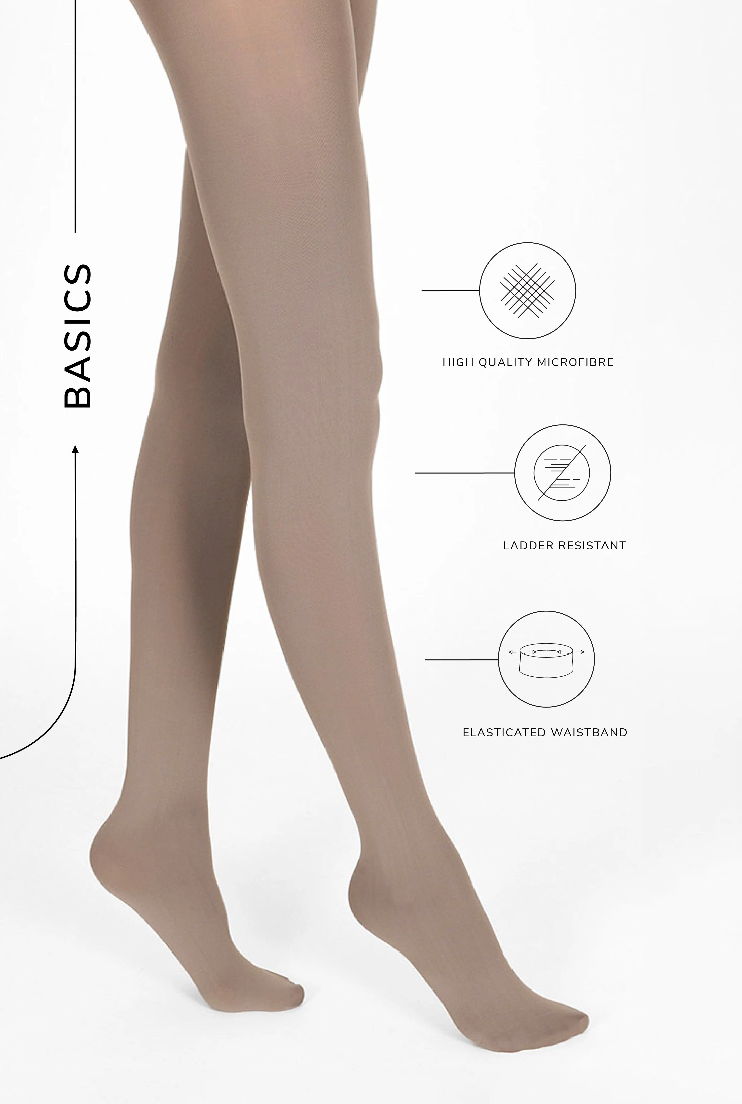 Tights - Stone Grey - Image 3