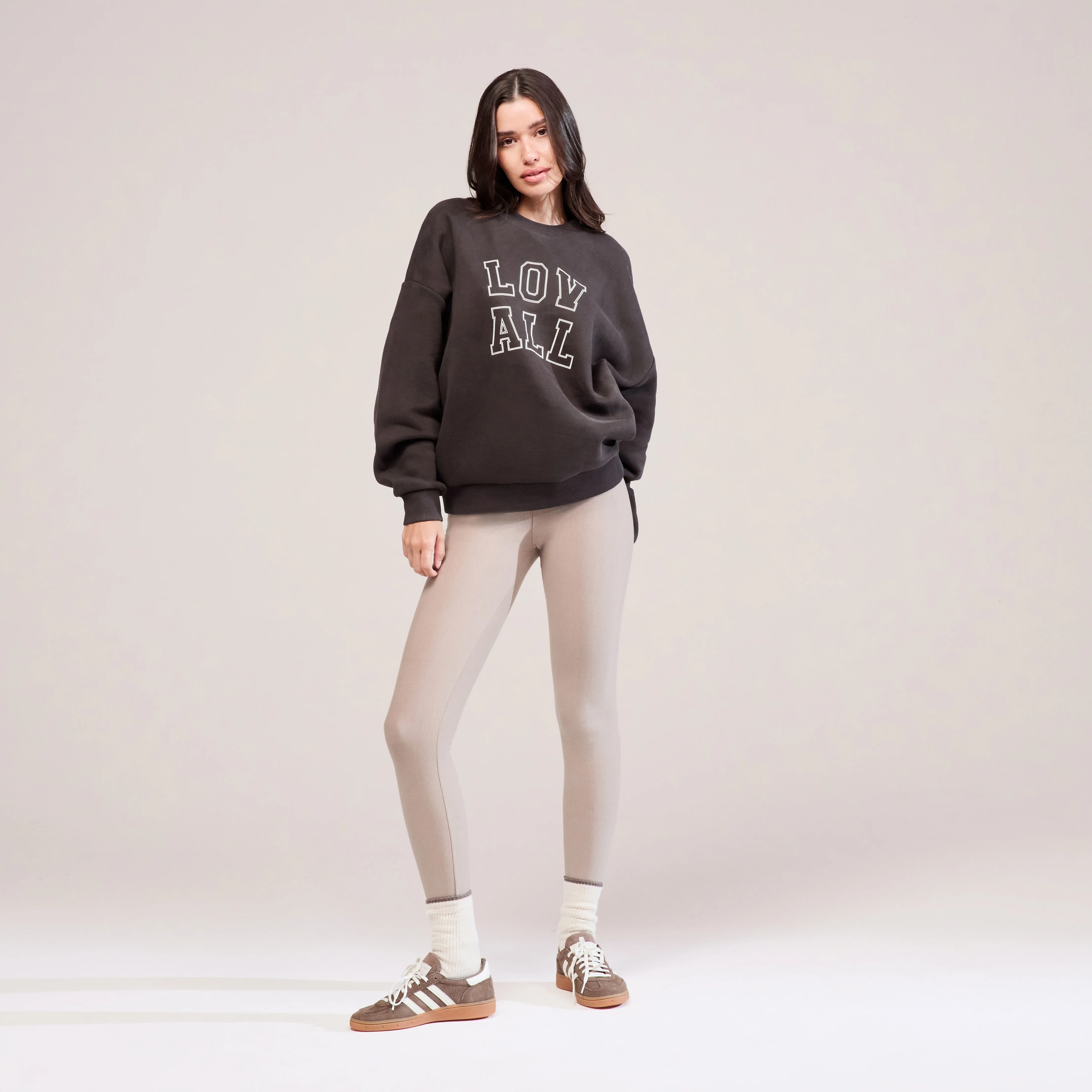 Winter Everyday High Waisted Leggings - Stone - Image 5